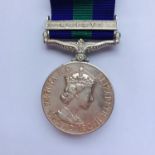 A General Service Medal with Malaya clasp to 23154646 Pte A G W Hills, RAOC