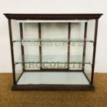 A late 19th / early 20th Century Cadbury's Chocolates glazed counter-top display cabinet, 82 cm x 34