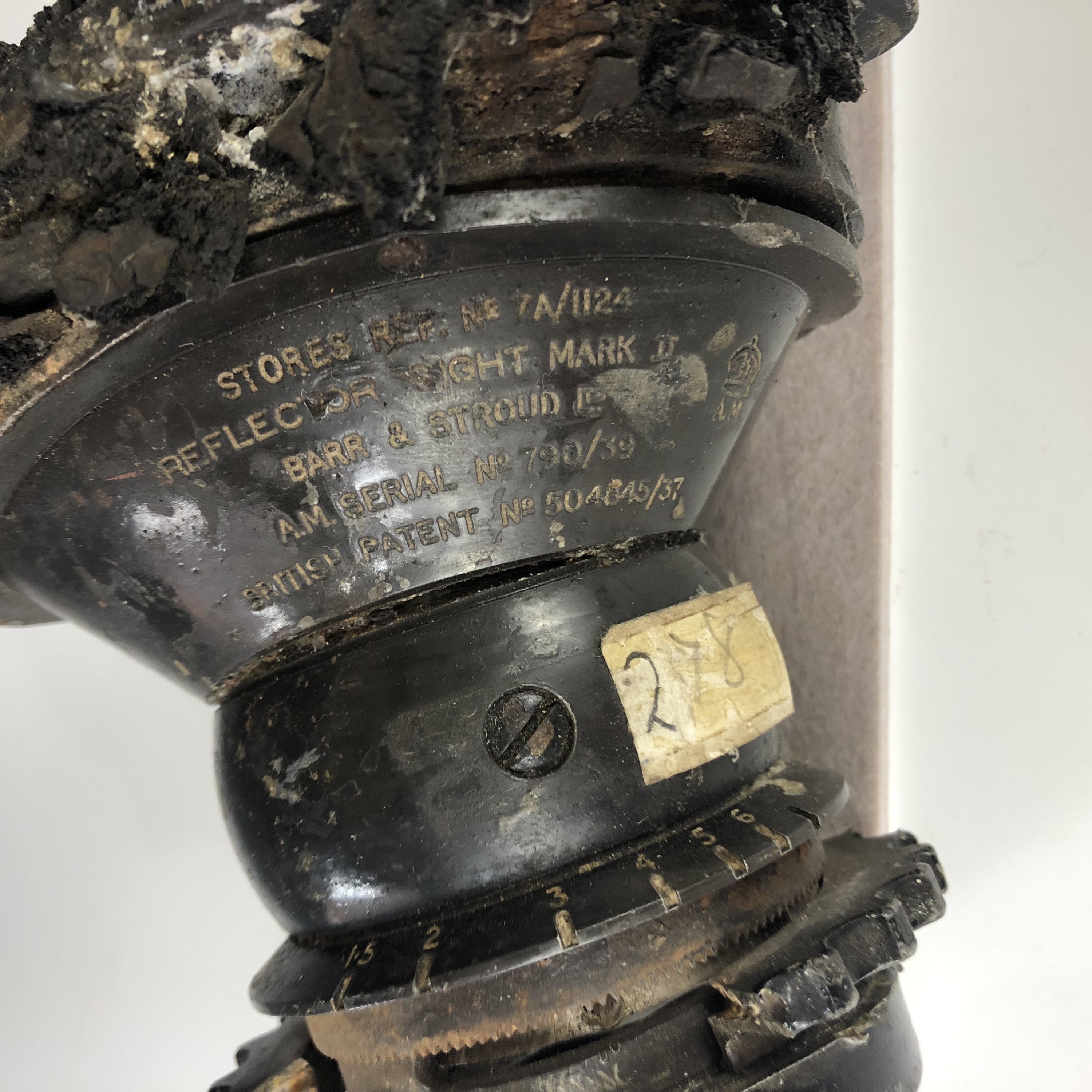 A Battle of Britain wreck-recovered RAF Mk IIreflector gunsight, bearing a label which reads " - Image 2 of 3