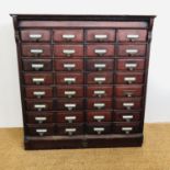 A late Victorian mahogany Shannon filing cabinet, 118 cm x 46 cm x 123 cm