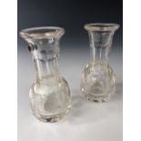 A pair of 19th century "Richardson's Patent Q622 / Q728" glass quarter Gill measures, with lead seal