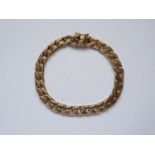 A 9ct gold flat curb-link bracelet, 29g