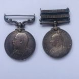 A Queen's South Africa Medal to 2955 Pte J Marsden, Manchester Regiment, together with a King's