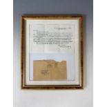 [ Autograph ] Alfred Wainwright MBE (1907-1991) A typewritten letter and cover from Alfred