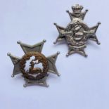 A Victorian Sherwood Foresters glengarry badge, together with a 5th battalion cast example