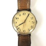 A Second World War RAF Navigator's wrist watch by Movado, the back engraved AM, 6B/159, G&S Co