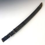 A Japanese wakizashi / sword, the blade having a signed tang, the tsuka having silvered and gilt