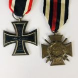 An Imperial German 1914 Iron Cross second class, the suspender stamped KO, together with an Honour