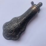 A Victorian Hawksley pistol powder flask