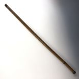 A late 19th century walking cane with concealed glass spirit flask, 89 cm