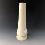 A carved / turned soft-stone vase, 29 cm