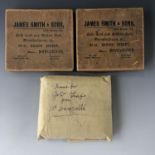 Two boxes of vintage gold leaf retailed by James Smith and Sons of Manchester, and one other