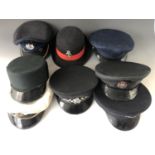 A quantity of police and other caps