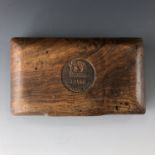 An Indian wooden carved box bearing the inscription "Assave 10th BN 1st Punjab Regiment"