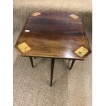 A late 19th / early 20th century marquetry inlaid mahogany Sutherland table