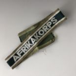 A reproduction Afrika Korps cuff title