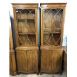 A pair of Waring and Gillow astragal glazed cabinets, 63 x 42 x 199 cm