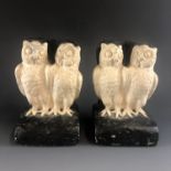 A pair of bookends modelled as owls