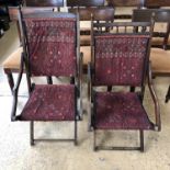 Two Victorian folding chairs