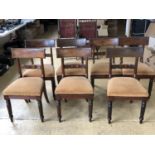 A set of seven William IV mahogany dining chairs