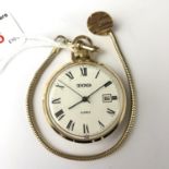 A Sekonda gold plated pocket watch with 19 jewel manual movement