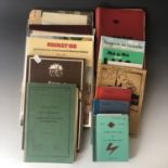 Railway instruction manuals, a Bradshaw's Guide, timetables etc