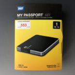 A WD My Passport Air ultra-thin portable storage / external computer hard drive, compatible with