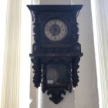 A Victorian wall clock, 71 cm