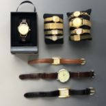 Various vintage wristwatches, including Federal, Enicar, Pulsar, Rotary and Timex etc.