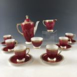 A Spode Ryde pattern coffee service