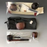 Three Falcon pipes together with one other, in packaging
