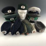 A quantity of East German Police / Volkspolizei caps