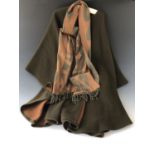 An as-new Peter James wool and cashmere cape with scarf