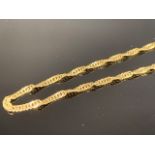 A 9ct gold flat curb-link necklace, 4.9g