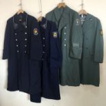 Four post-War German Police / Deutsche Polizei greatcoats