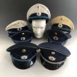A quantity of post-War German Bavarian Stadt Police / Deutsche Polizei caps