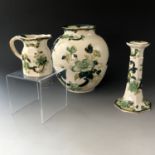 Three items of Masons Chartreuse ware
