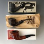 Three pipes by BC, Barling Ruggard and Henryk Worobiec, as new in packaging