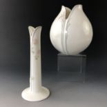 Two Royal Doulton Impression pattern vases, 21 cm and 18 cm respectively