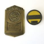 A 1940s-1950s German road construction worker's enamelled badge together with a 1925 Cologne