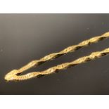 A 9ct gold flat curb link neck chain, 4.3g