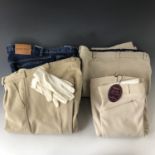 Three pairs of men's riding jodphurs including Caldens Cavalier style jodphurs size 36 regular,