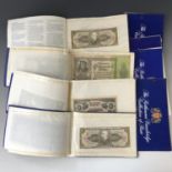 The Rothmans Cambridge Collection of Rare Banknotes, eight booklets and contents