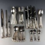 A large quantity of King's pattern cutlery
