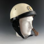 A post-War German Hessen Police / Polizei motorcyclist's helmet