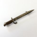 A First World War "Antwerren" / Antwerp sweetheart brooch modelled in the form of a bayonet, 5.5 cm