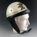 A post-War German North Rhine / Westphalia Police / Polizei motorcyclist's helmet