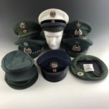 A quantity of post-War German Bundesgrenzschutz / Border Police caps
