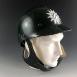 A post-War German Bavarian Police / Polizei motorcyclist's helmet