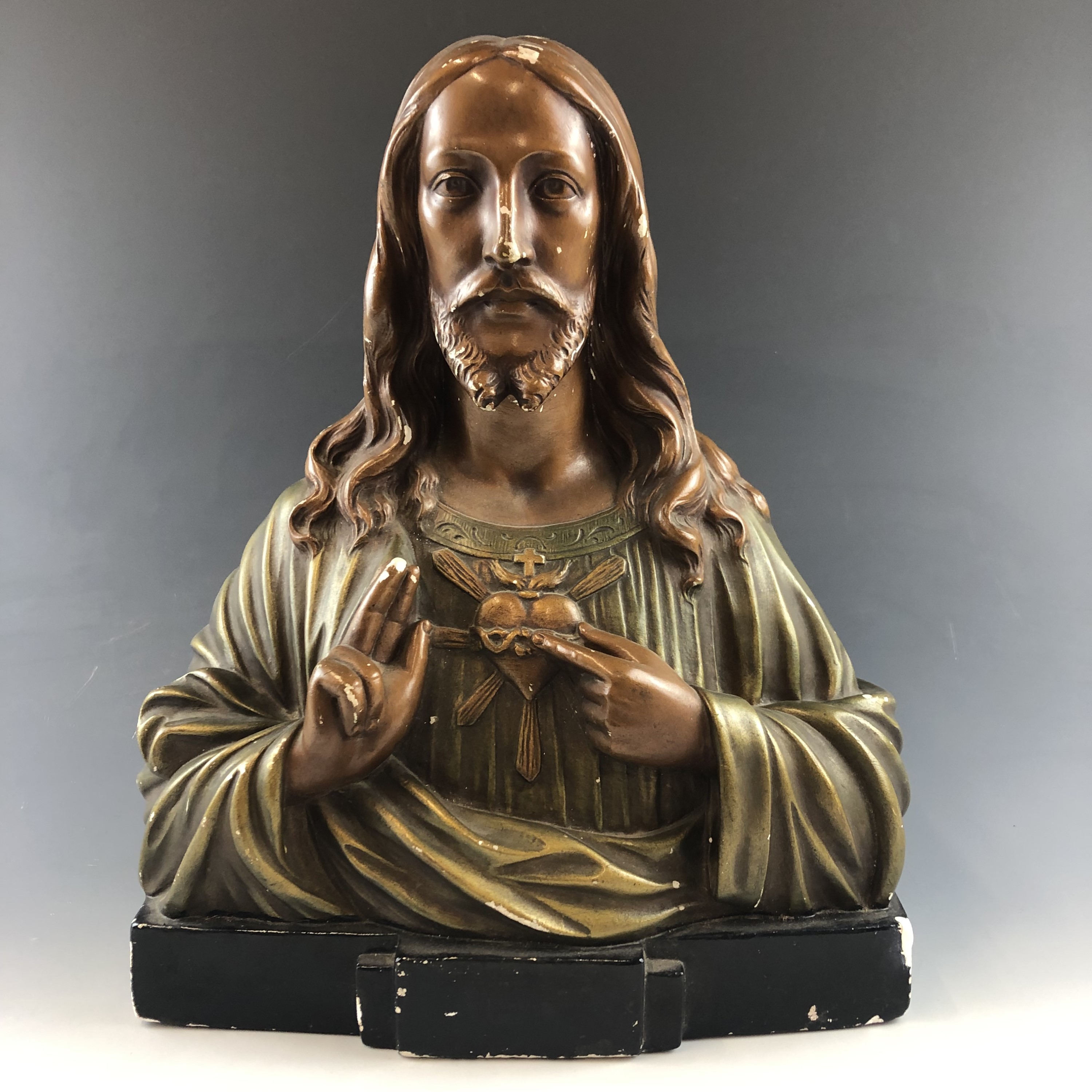 An Italian plaster bust of Christ, second quarter 20th Century, 41 cm